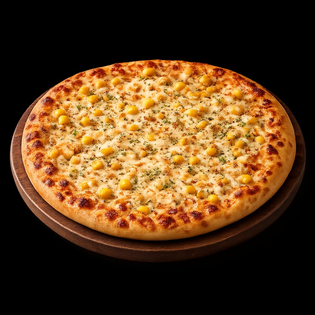 Corn cheese pizza