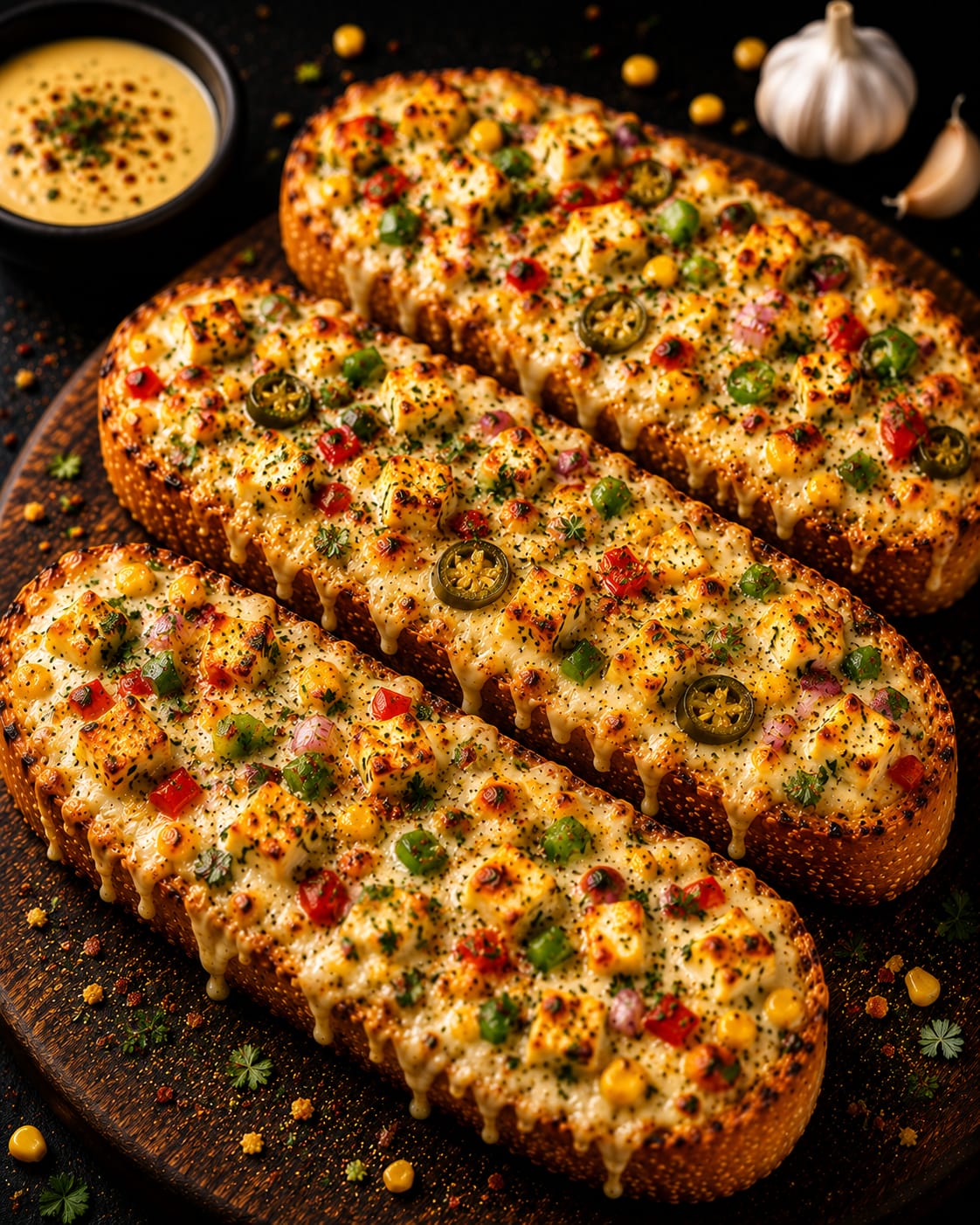 Loaded garlic bread